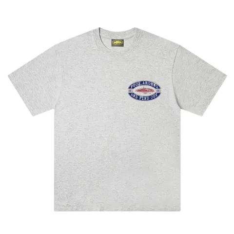 Corteiz Tee - Grey Blue Patch