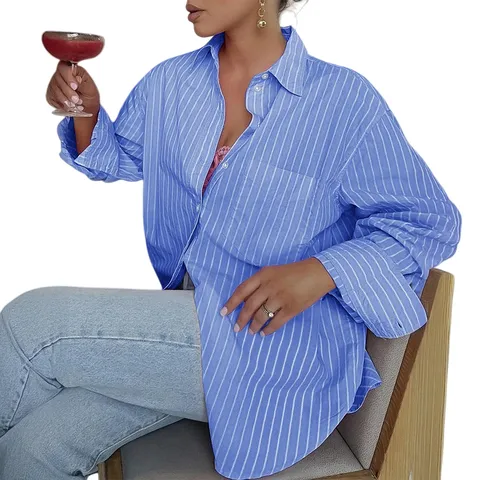 Striped shirt coat
