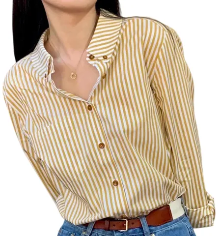 Ralph Lauren Polo Shirt - Yellow Stripe Shirt