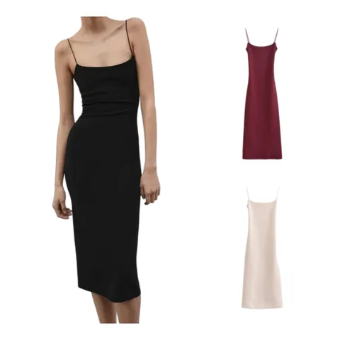 Zara Dress - Slip Midi Multi-Colour, Slim