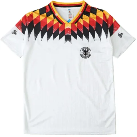 1994 season Germany home retro Fan version - White V-Neck