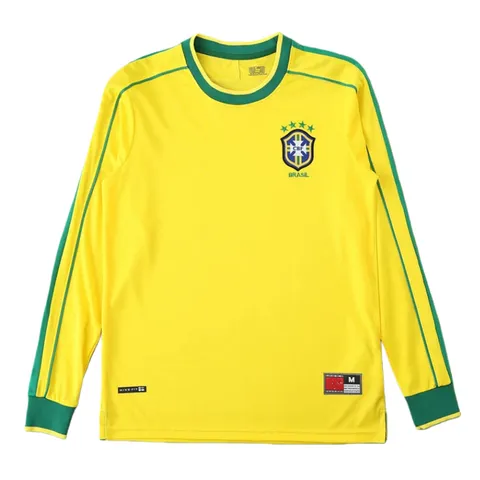 1998 season Brazil home Long sleeved retro Fan version