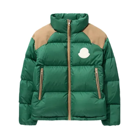 Moncler Quilted Jacket - Green & Beige