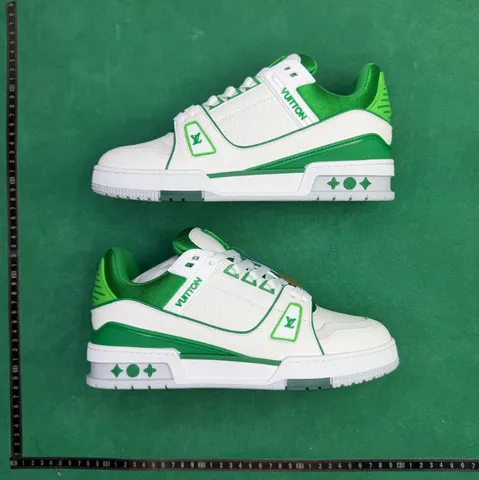 Louis Vuitton Trainer - White & Green Trainer