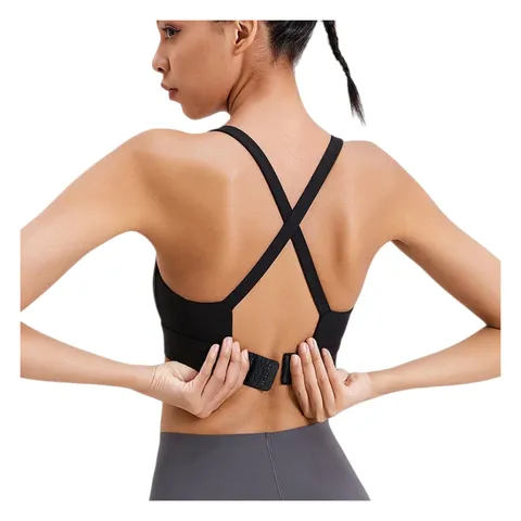 Alo Vest - Black Cross-Back Bra