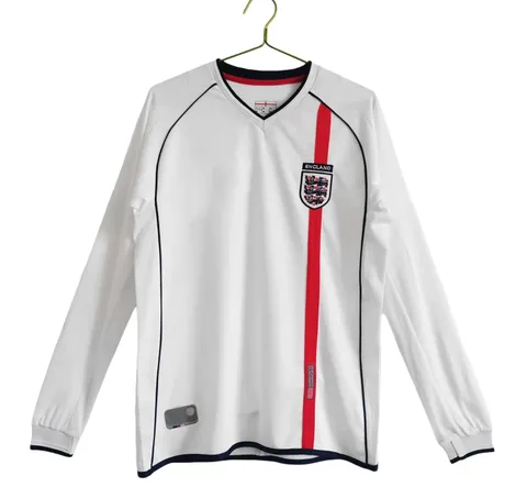 2002 season England home Long sleeved retro Fan version
