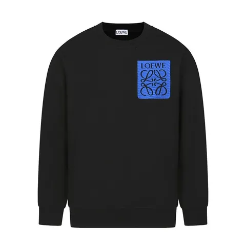 Loewe Hoodie - Black Blue Patch