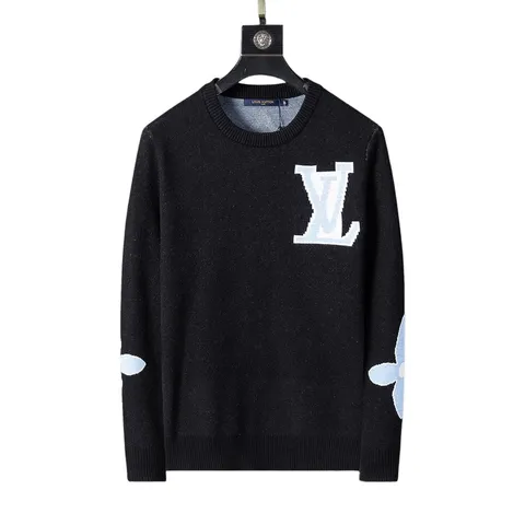 LV Sweater - Black Big LV Knit II