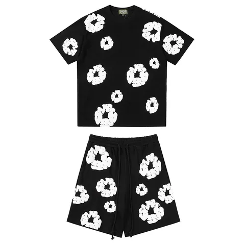 Denim Tears Set - Black Wreath Shirt Set