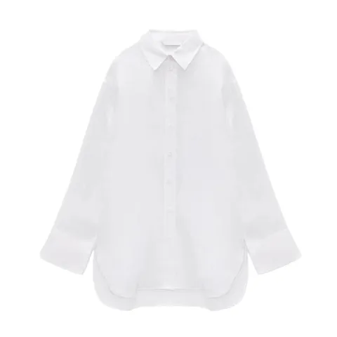 Zara Shirt - White Oversized, Linen