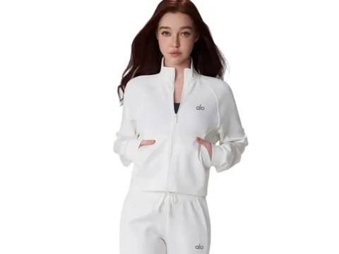 Alo Coat - White Zip Jacket