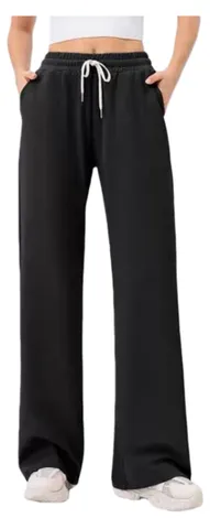 Alo Pants - Black Wide-Leg, High-Waist II