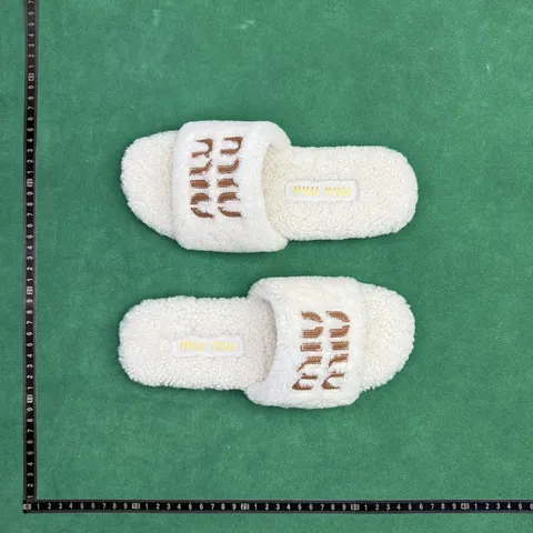 Miu Miu - Cream Shearling Slide II