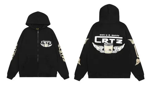 Corteiz Zipper Hoodie - Black CRTZ Zip