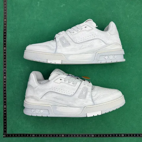 Louis Vuitton Trainer - White Denim Trainer, Leather