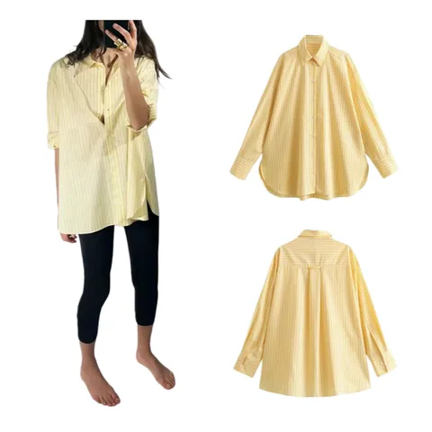 Zara Shirt - Yellow Oversized, Poplin II