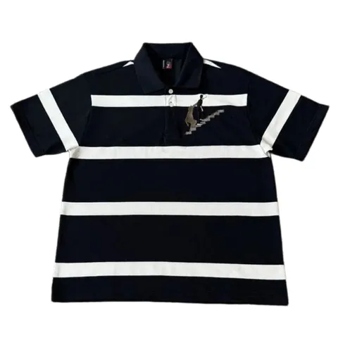 Derschutze Polo - Navy & White Stripe
