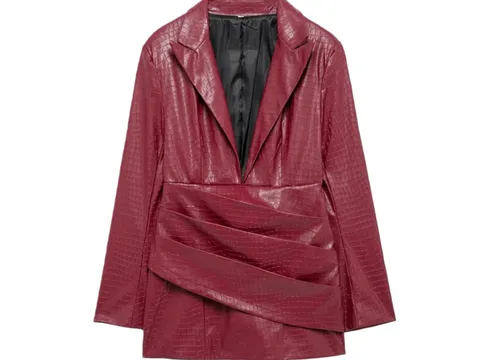 Zara Dress - Burgundy Leather Blazer