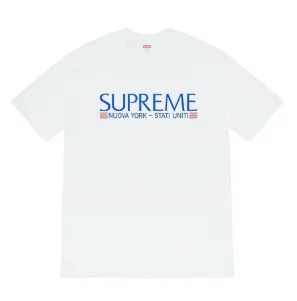 Supreme Tee - White Blue Logo