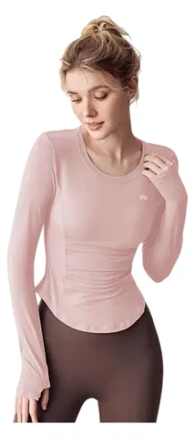 Alo Long Tee - Pink Ruched