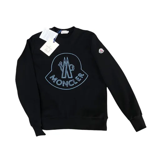 Moncler Hoodie - Black Big Logo Crew