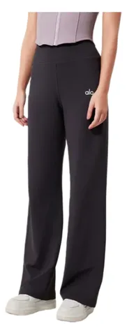 Alo Pants - Charcoal Wide-Leg, Relaxed II
