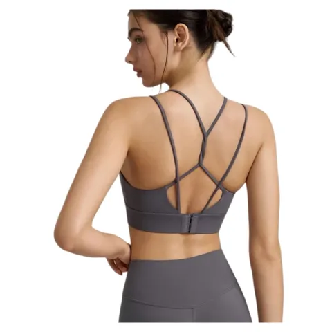Alo Vest - Grey Strappy Bra