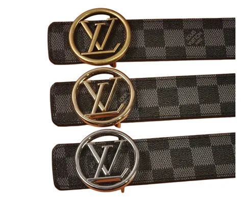 LV Belt - Damier Graphite Circle LV