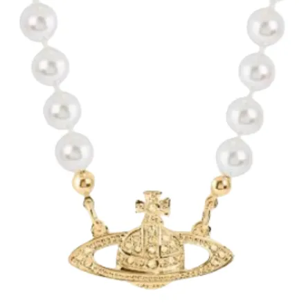 Vivienne Westwood Necklace - Gold Orb Pearl