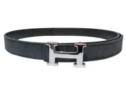 Hermes Belt - Black Silver H Buckle