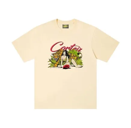 Corteiz Tee - Cream Garden Print