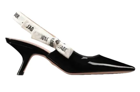 Dior High Heels - Black Patent Slingback