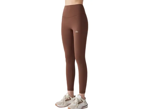 Alo Pants - Brown Leggings, Fleece-Lined