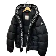 Moncler Quilted Jacket - Black Logo Tape Hood