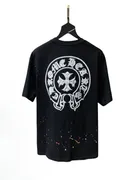 Chrome Hearts Tee - Black Horseshoe Splatter