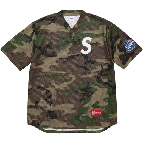 Supreme Tee - Camo Baseball Button-Up