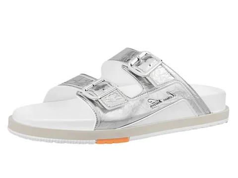 LV Slippers - Silver Buckle Sandal