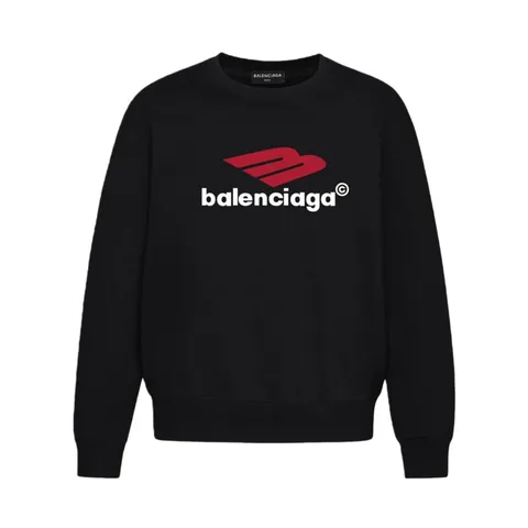 Balenciaga Hoodie - Black Red Sport Logo