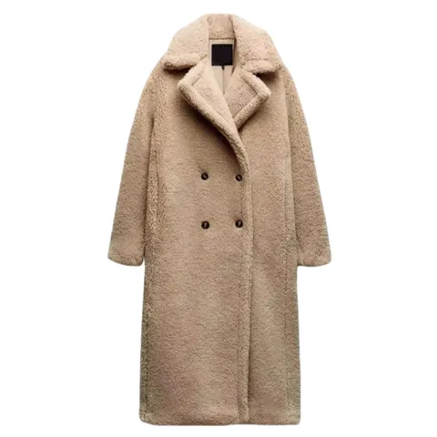 Zara Coat - Camel Teddy Coat
