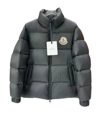 Moncler Down Jacket - Charcoal Funnel-Neck