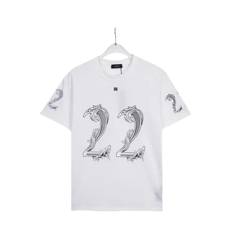 Amiri Tee - White 22 Print