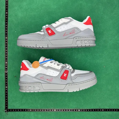 Louis Vuitton Trainer - Grey & Red Trainer