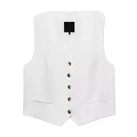 Zara Waistcoat - White Waistcoat