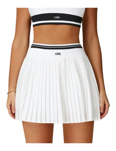Alo Skirt - White Pleated