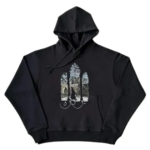 Derschutze Hoodie - Black Window Print