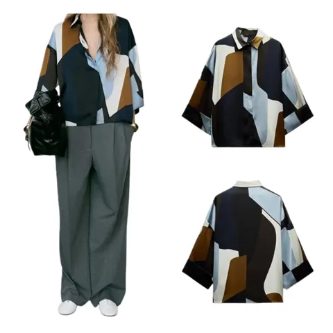 Zara Shirt - Geometric Print