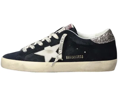 Golden Goose Shoes - Navy Suede Glitter
