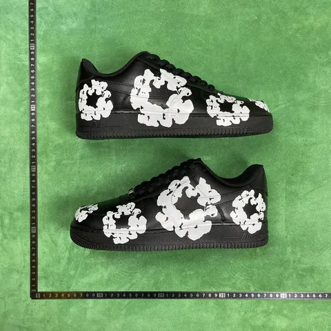 Nike Air Force 1 Low - Black Denim Tears Wreath