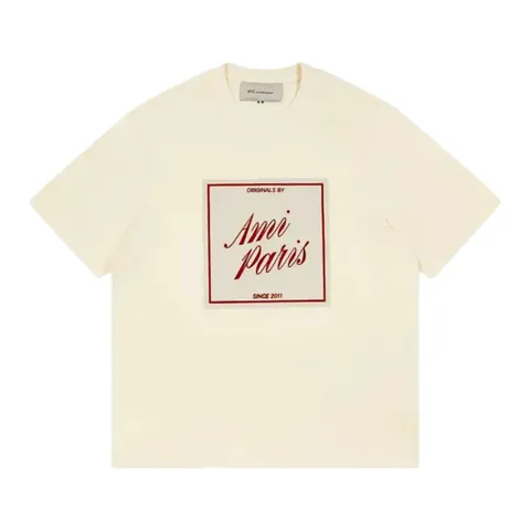 Ami Tee - Cream Ami Paris Box