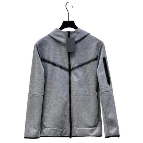 Nike Hoodie - Grey Tech Fleece Zip